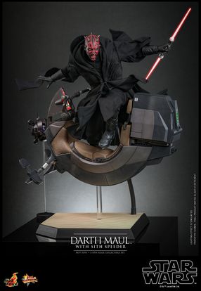 HOT TOYS STAR WARS THE PHANTOM MENANCE DARTH MAUL WITH SITH SPEEDER