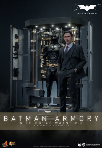 HOT TOYS 1/6 MMS750 BATMAN ARMORY WITH BRUCE WAYNE 2.0